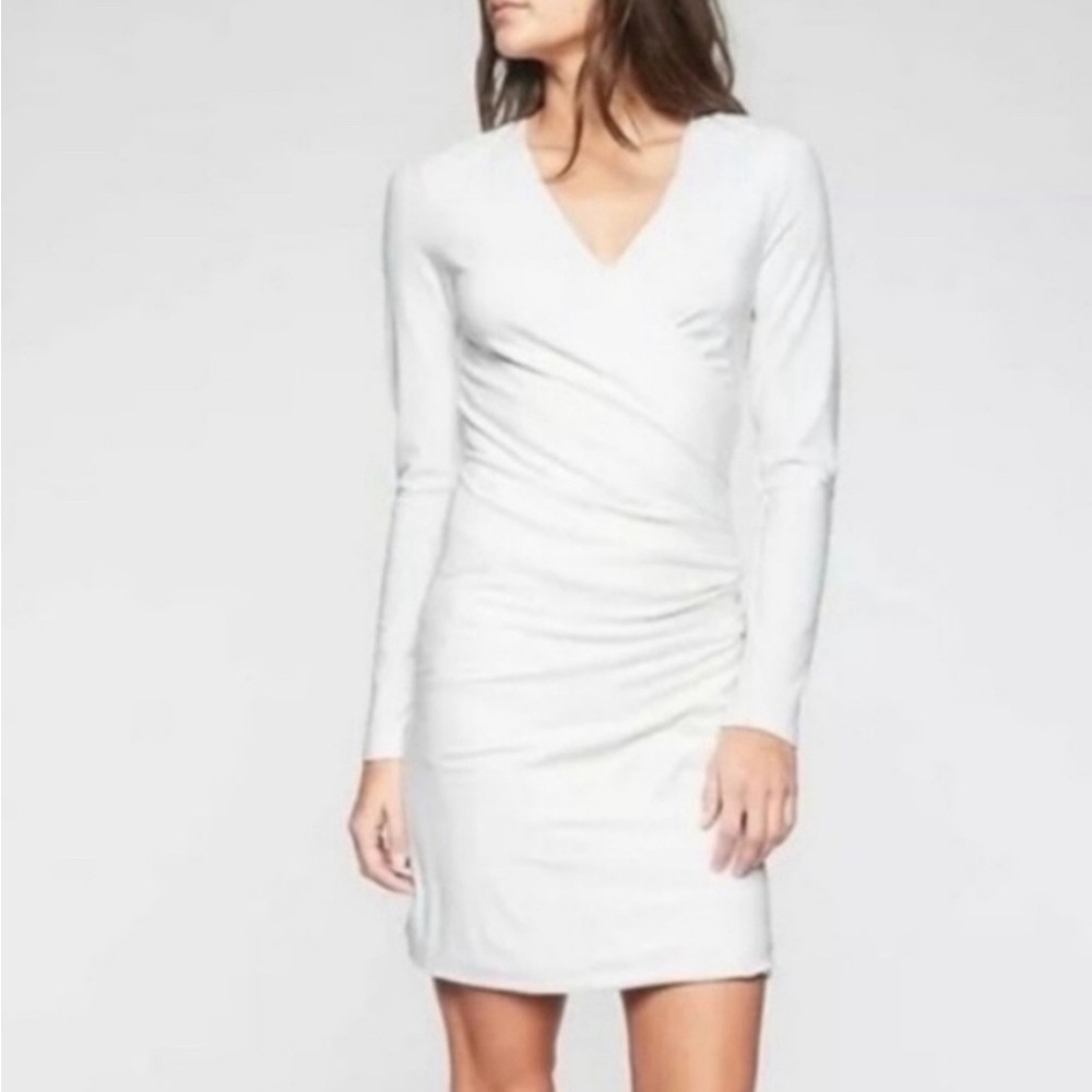 Athleta NWT Wilder Long Sleeve Dress - White,  xs